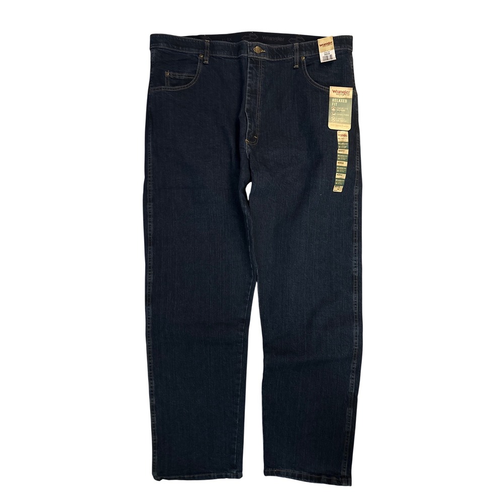 Wrangler Rugged Wear Performance Series Relaxed Fit Jeans 42x32 Dark Wash 35051D